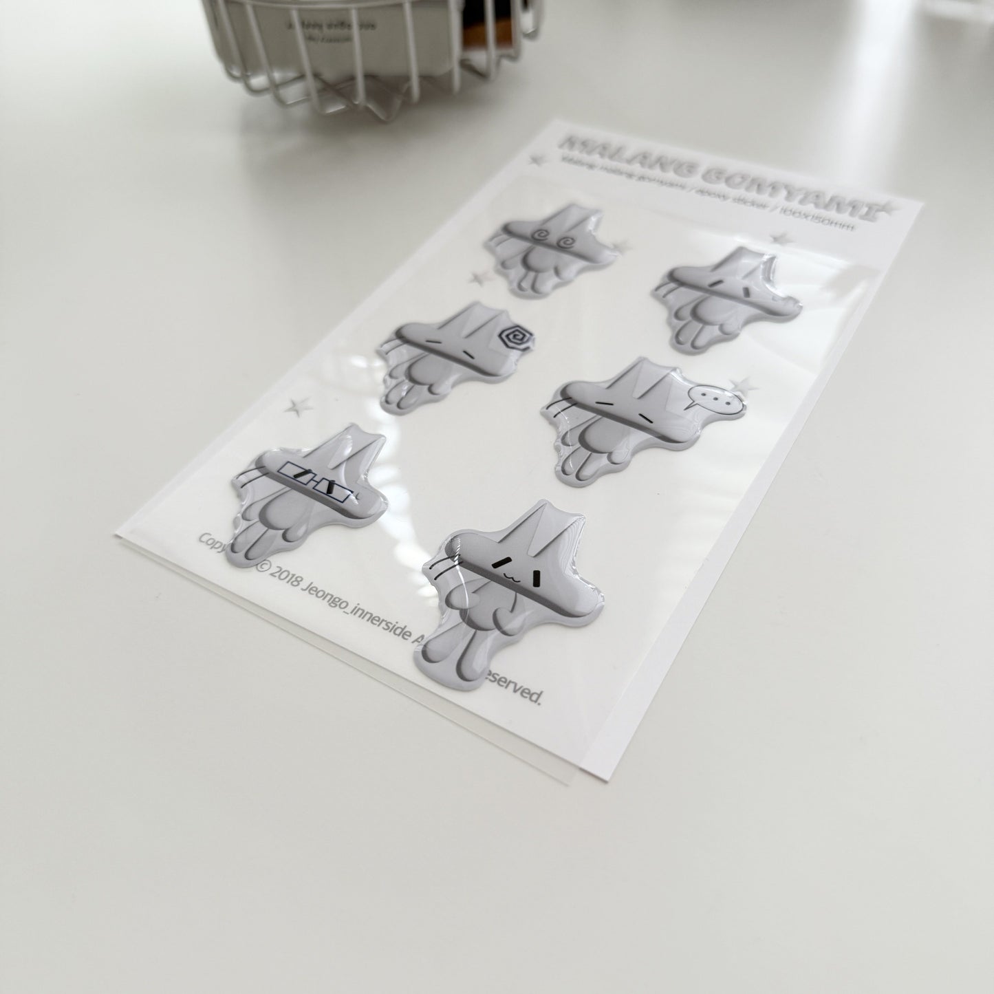 Jeongo Innerside Soft & Fluffy Rabbit Epoxy Sticker