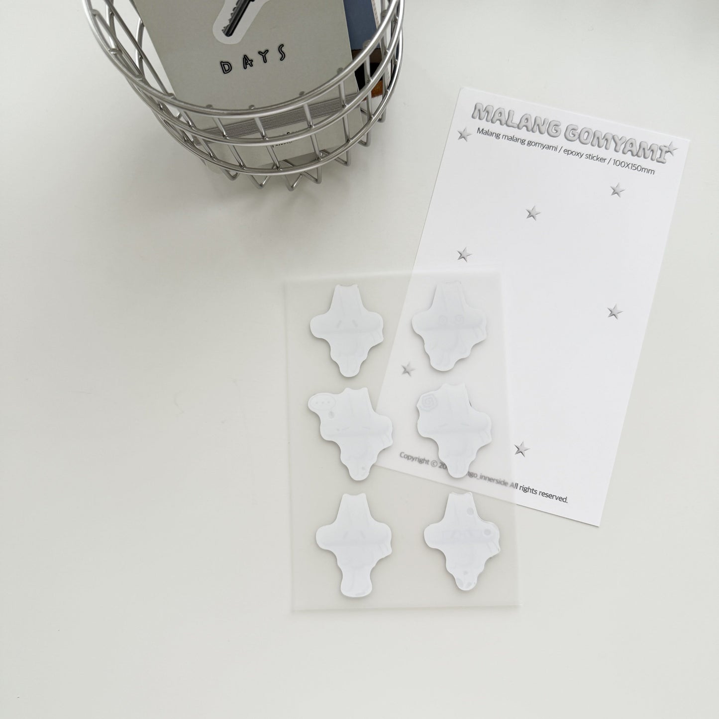 Jeongo Innerside Soft & Fluffy Rabbit Epoxy Sticker