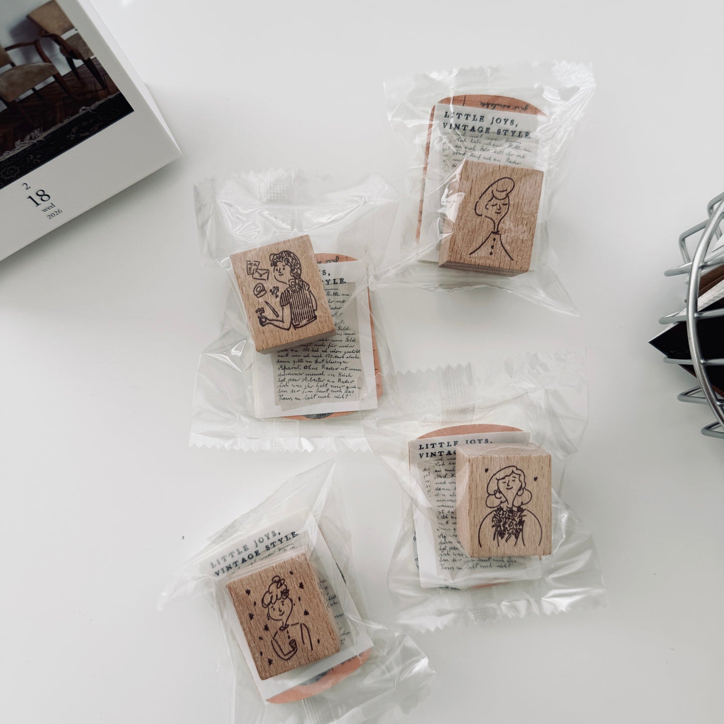 A Kind of Cafe Mademoiselles Rubber Stamp / 4 Designs