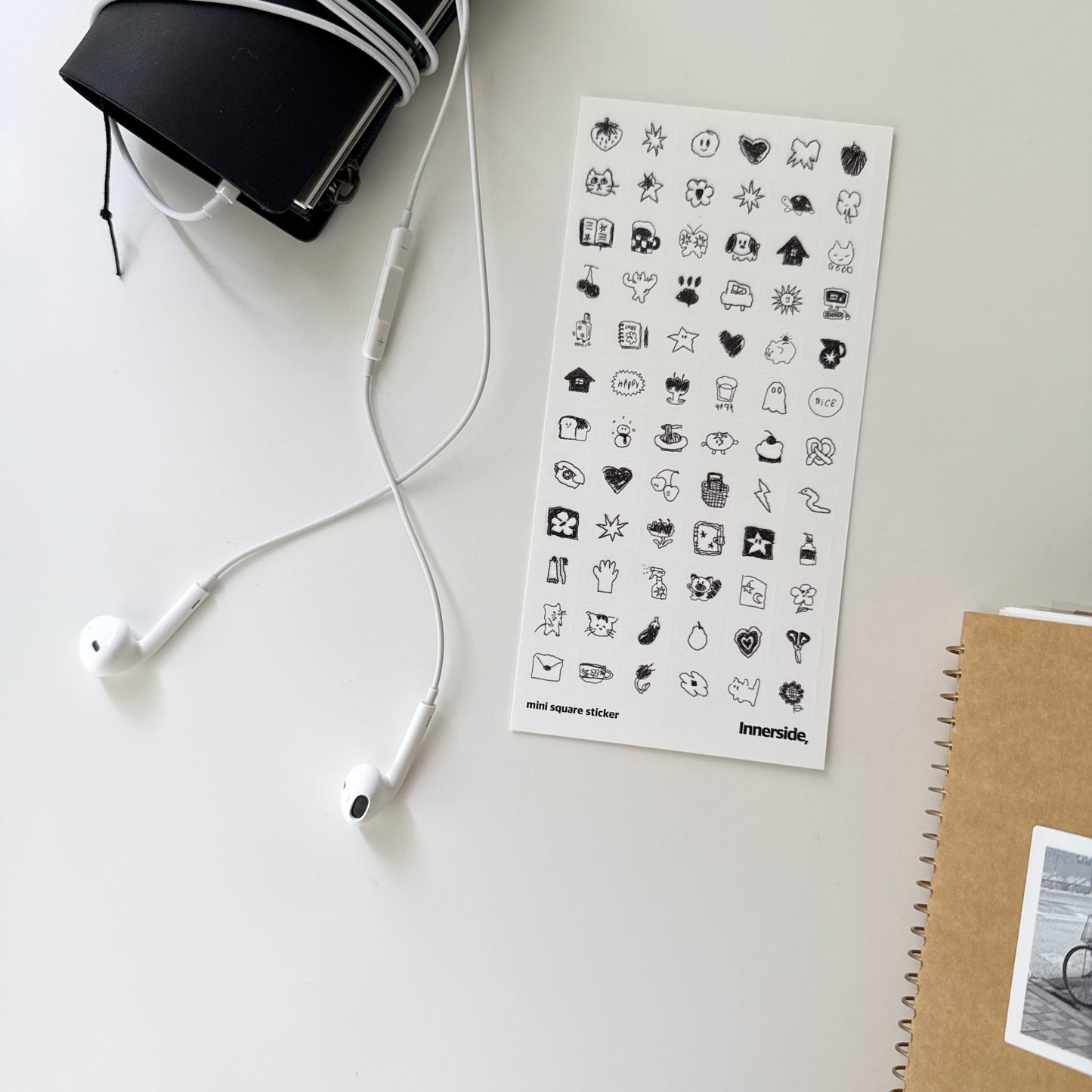 Jeongo Innerside Mini Square Drawing Sticker // 2 Options