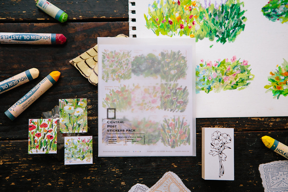 OURS Bright Bloom Stamp Sticker Set