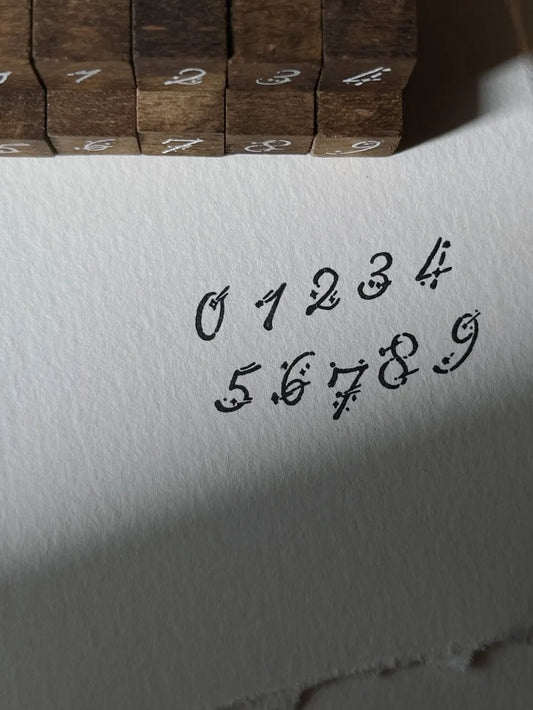 Yamadoro Star Number Rubber Stamp Set