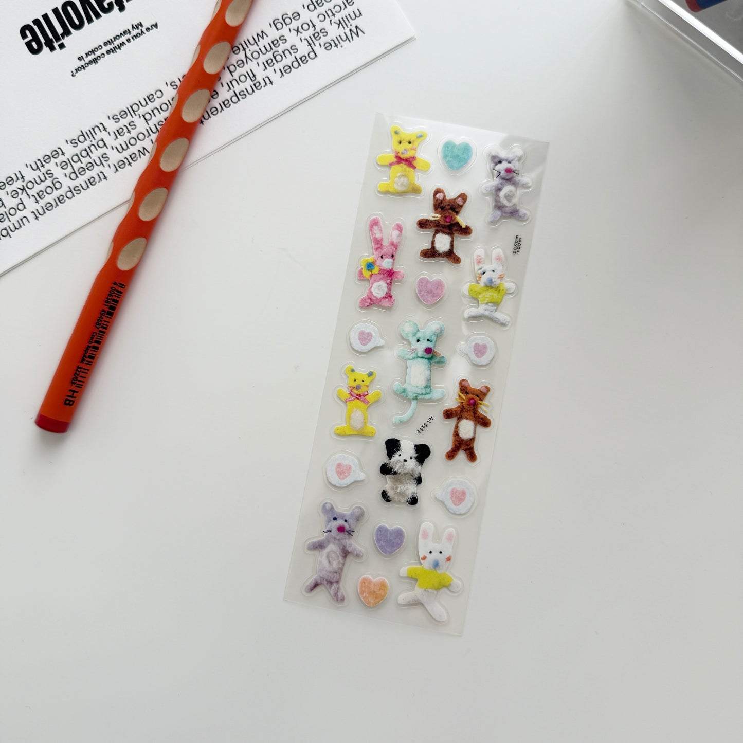 Sosomroom Fluffy Doll Transparent Sticker