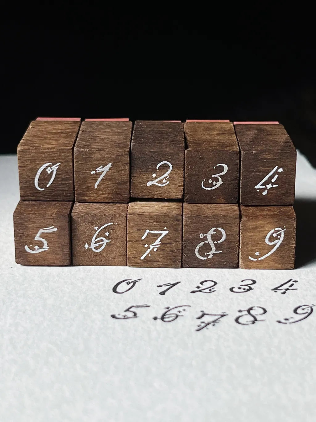 Yamadoro Star Number Rubber Stamp Set