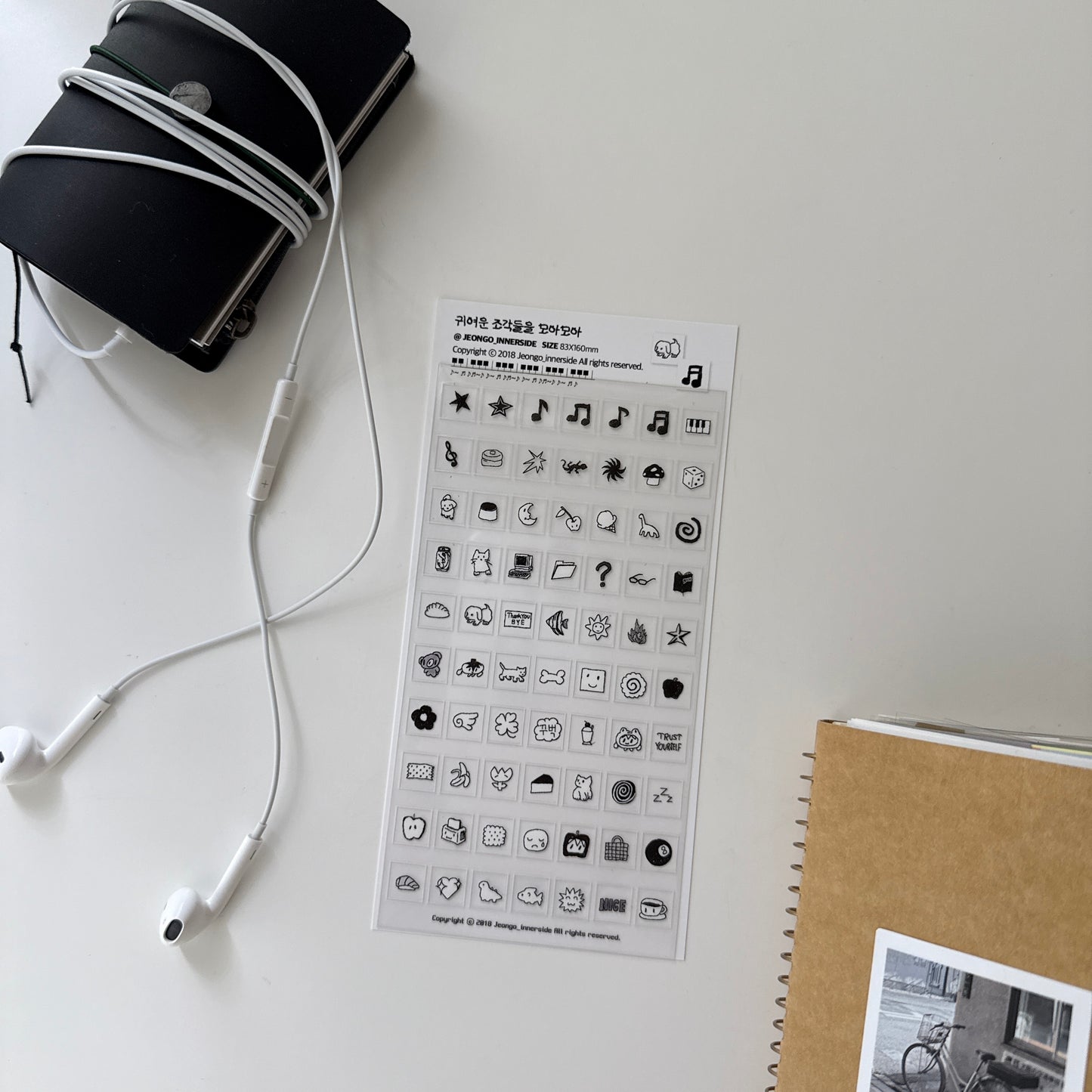 Jeongo Innerside Sounds Good Mini Square Sticker Sheet