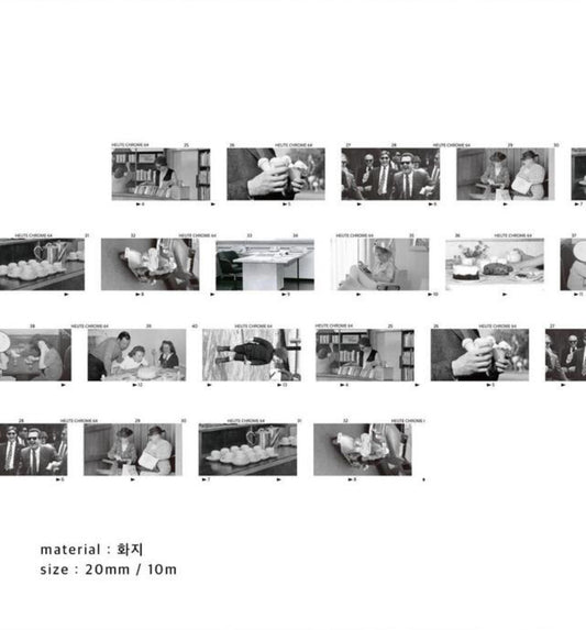 202hosil Vintage Film Masking Tape / Black & White