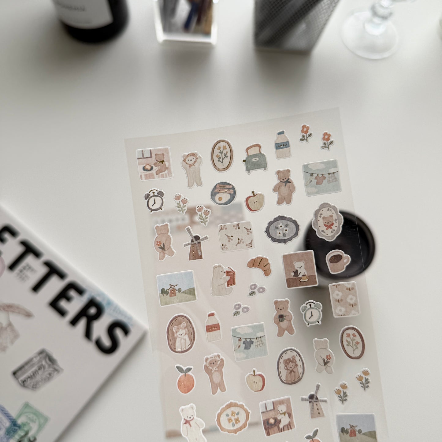 MIND WAVE Lampo Mini Sticker | Morning with bear