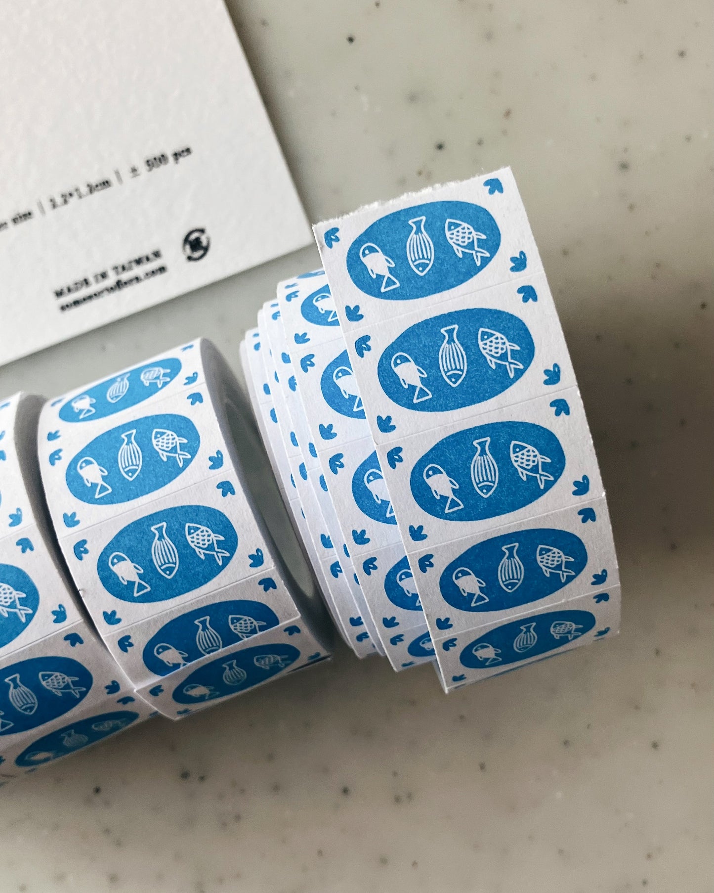 Somesortof.fern 2025 Autumn (NEW) Label Sticker Roll / Mini Fish