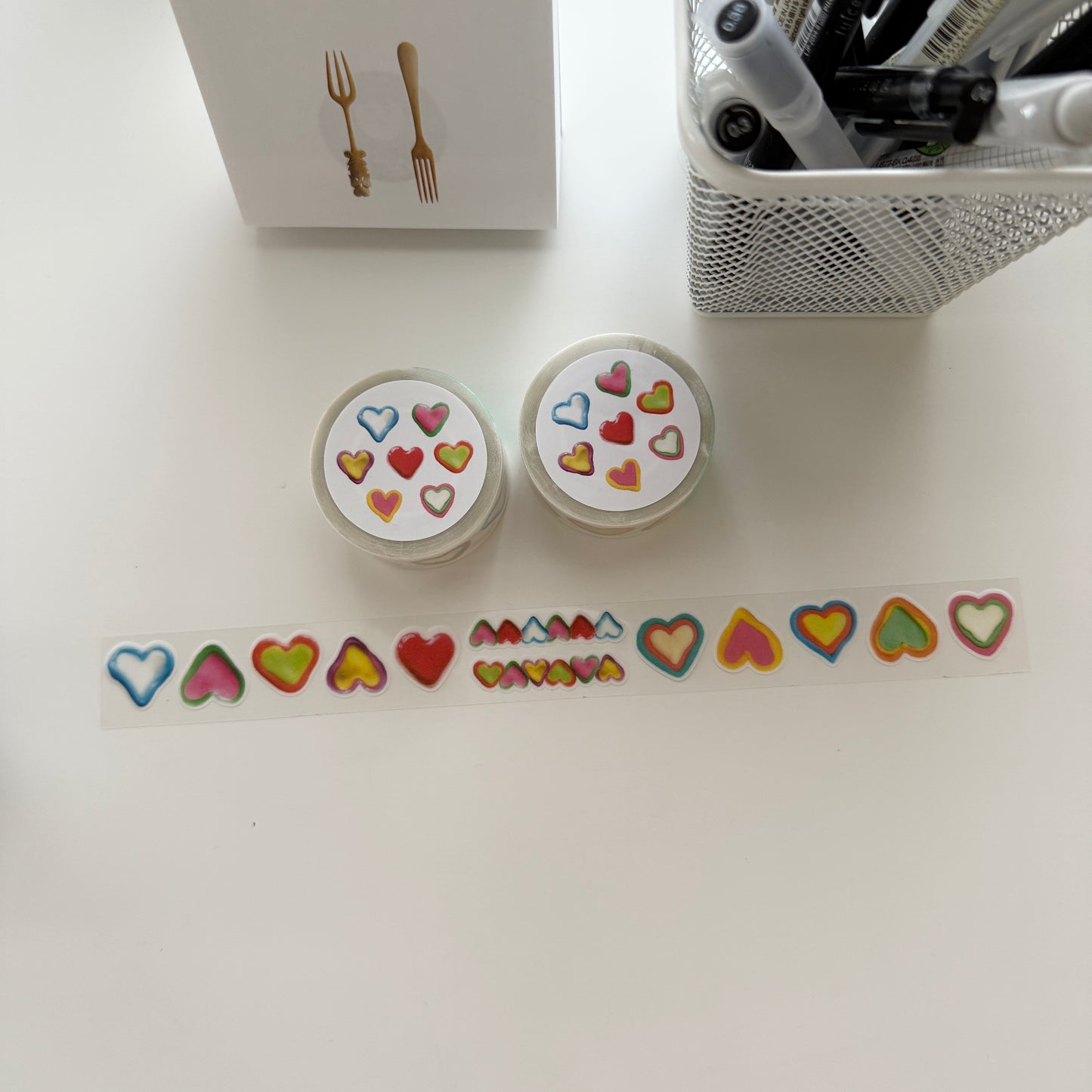 Sosom room Candy Heart Glitter Sticker Roll