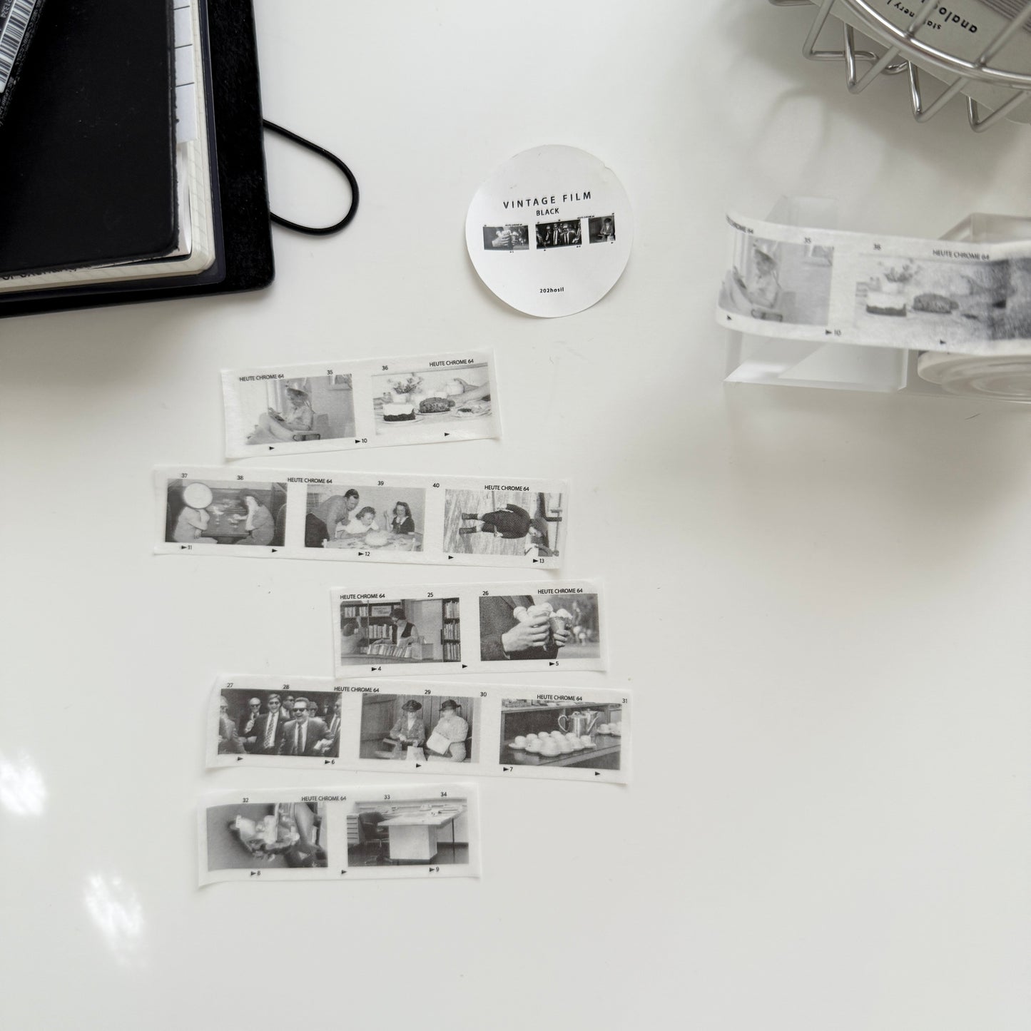 202hosil Vintage Film Masking Tape / Black & White
