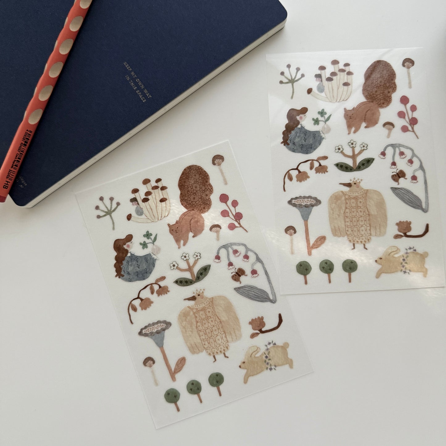 Ivy Snow Blooming Transfer Sticker Set