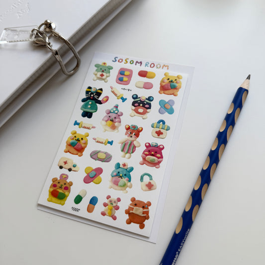 Sosom Room Don't Get Sick Sticker Sheet