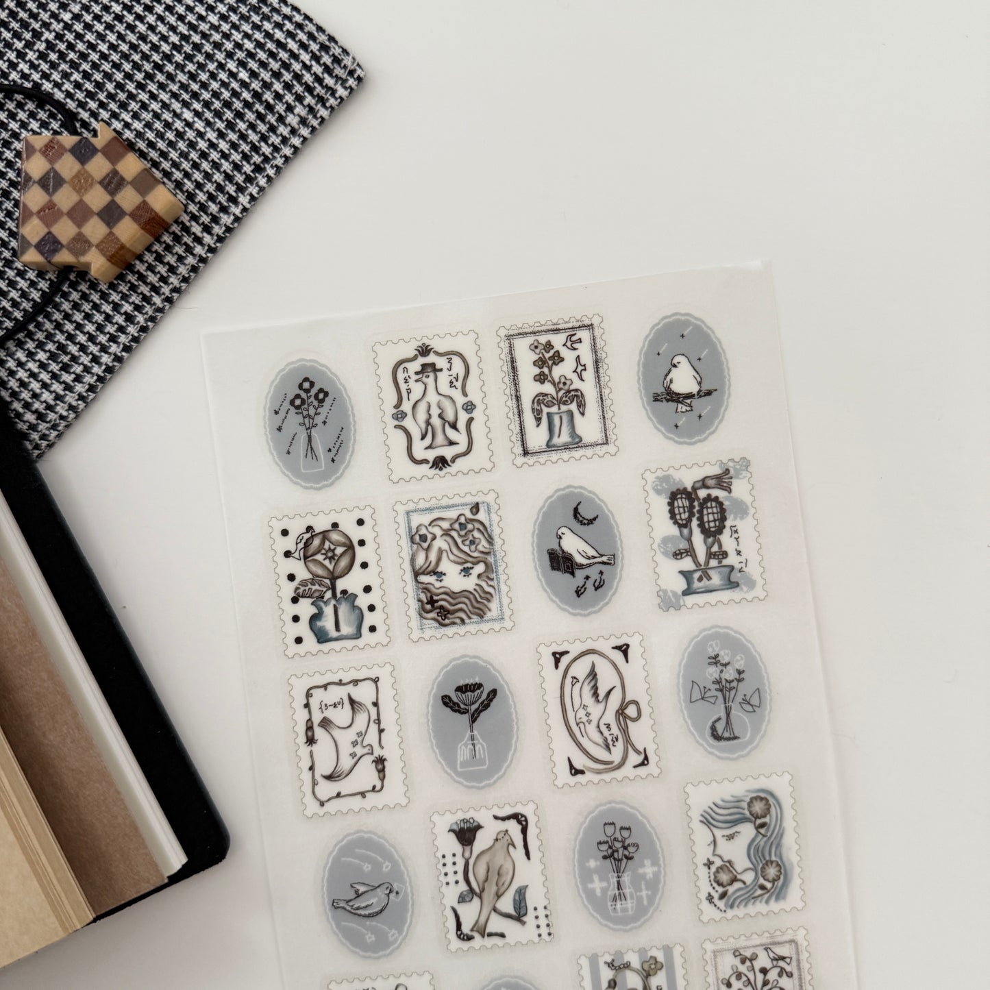 Misshoegg Light Blue Stamp Transfer Sticker Set