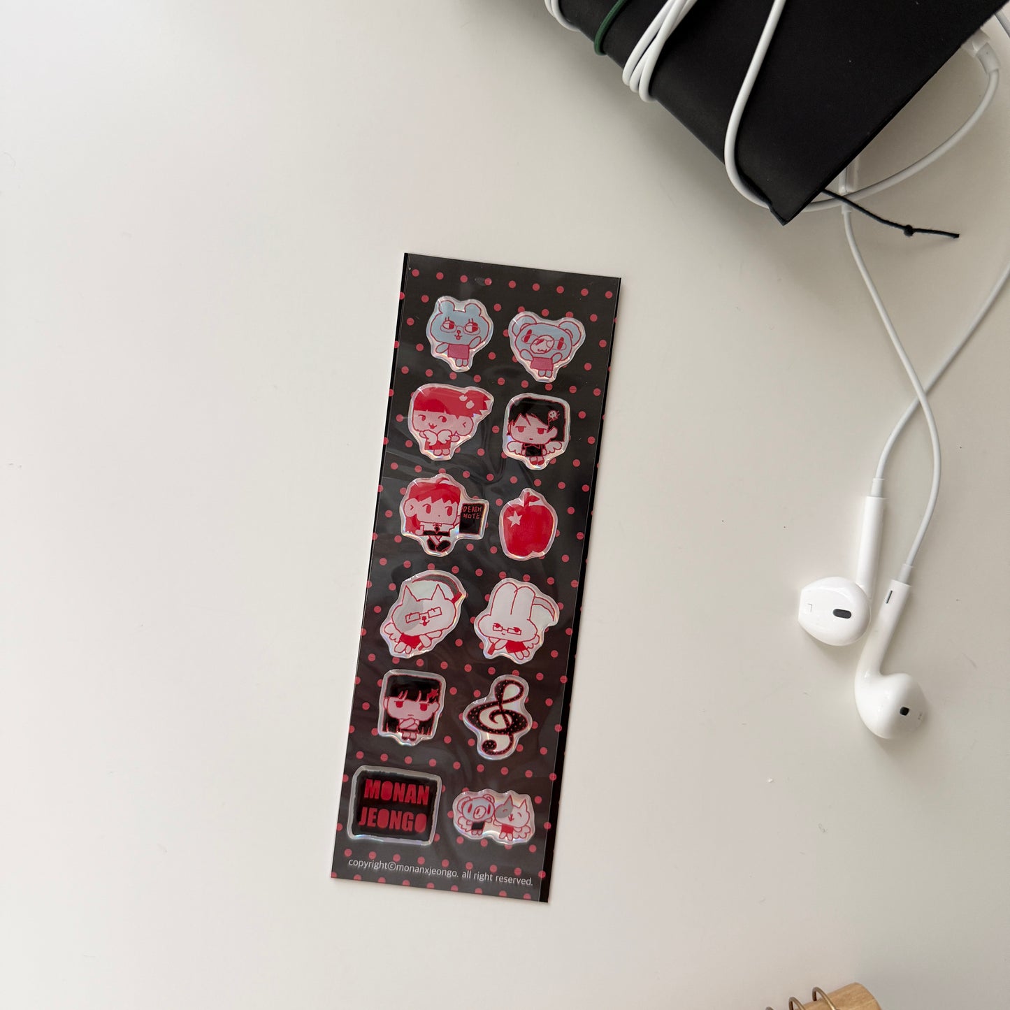 Jeongo Innerside Music Note Hologram Epoxy Sticker