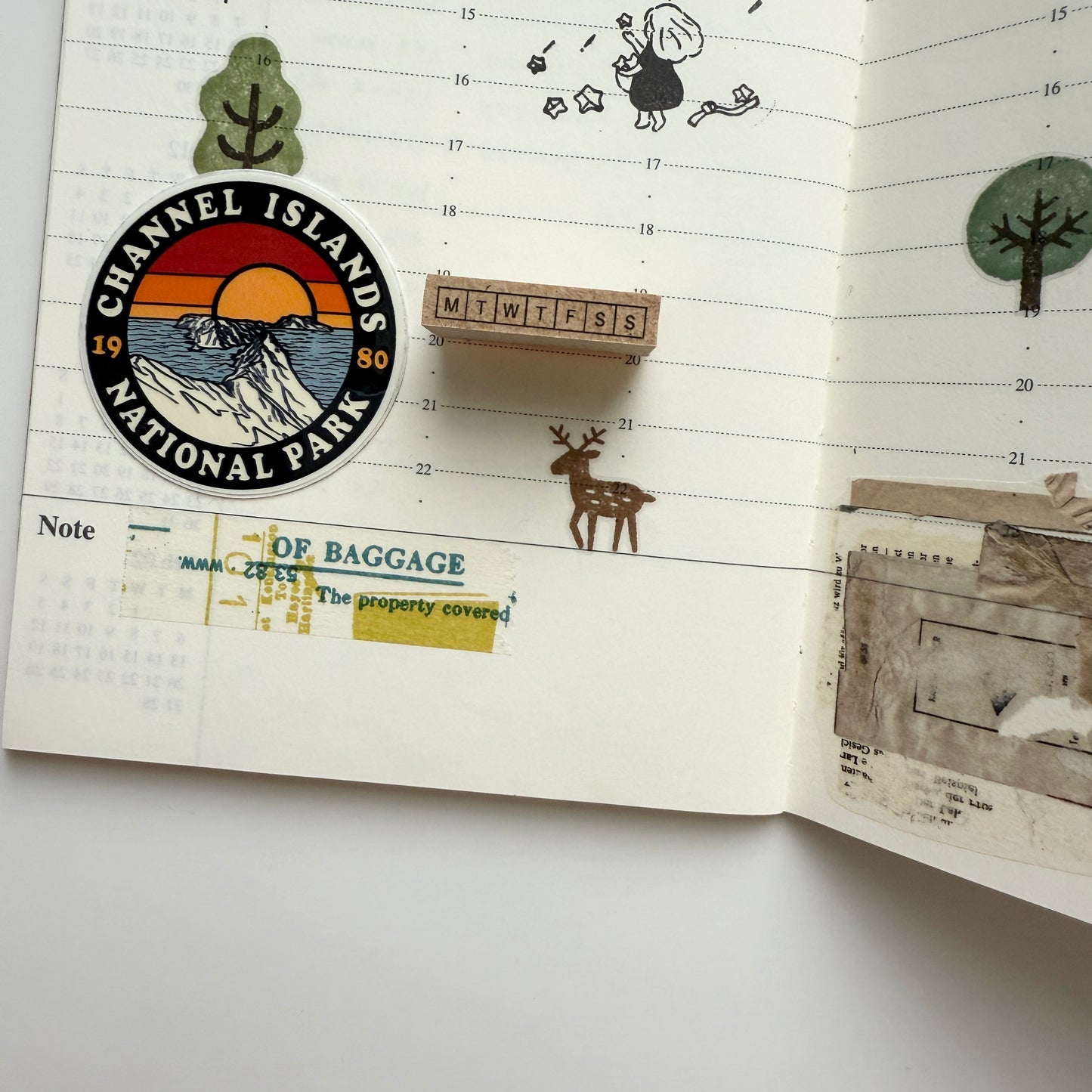 Stamp Marche Mini Weekly Tracking Stamp