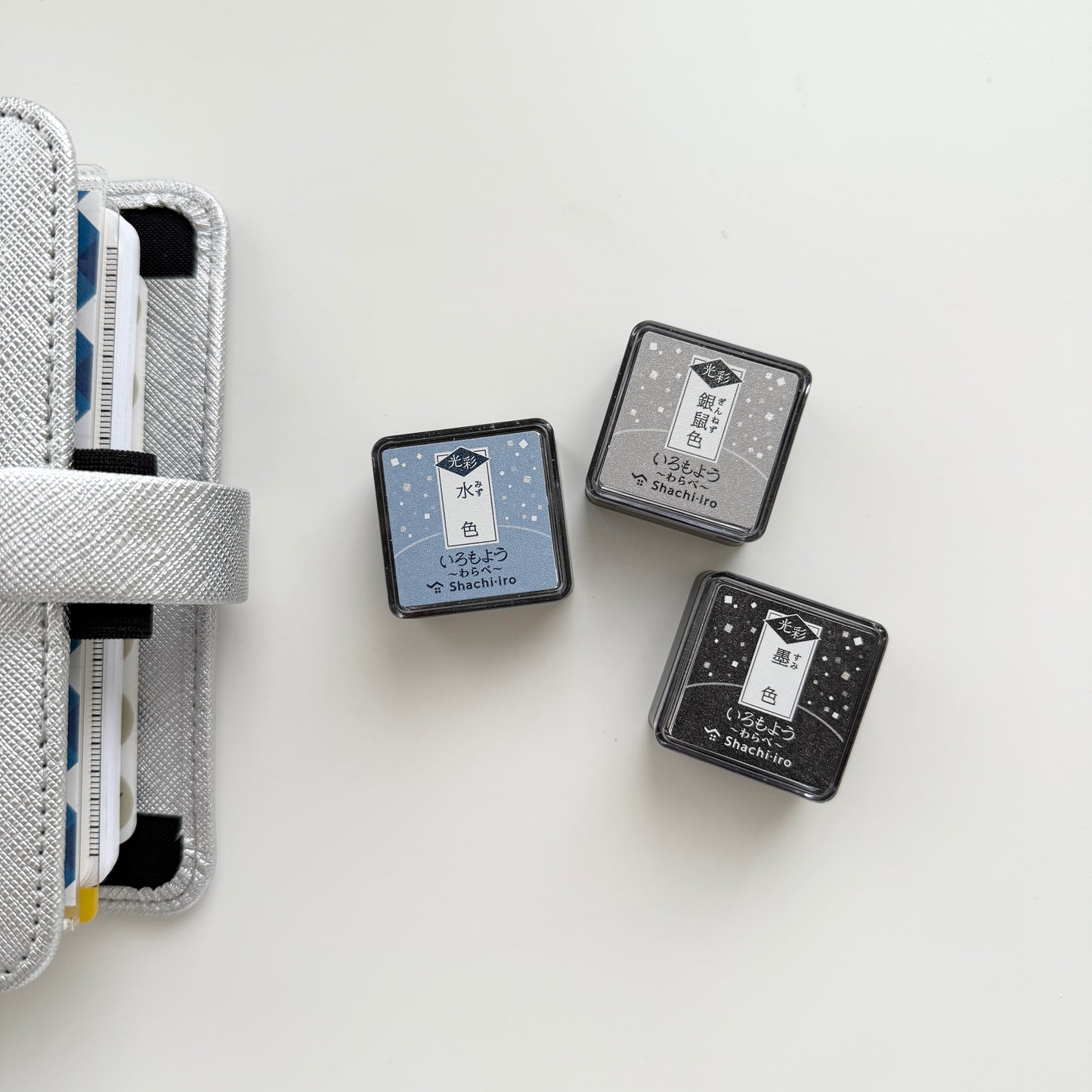 Shachihata KOSAI Mini Cube Ink Pad / 3 Colors