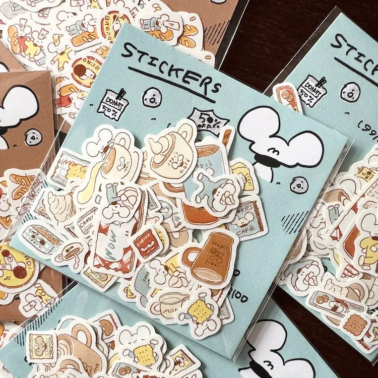 1991w2992 Cafe Sticker Pack