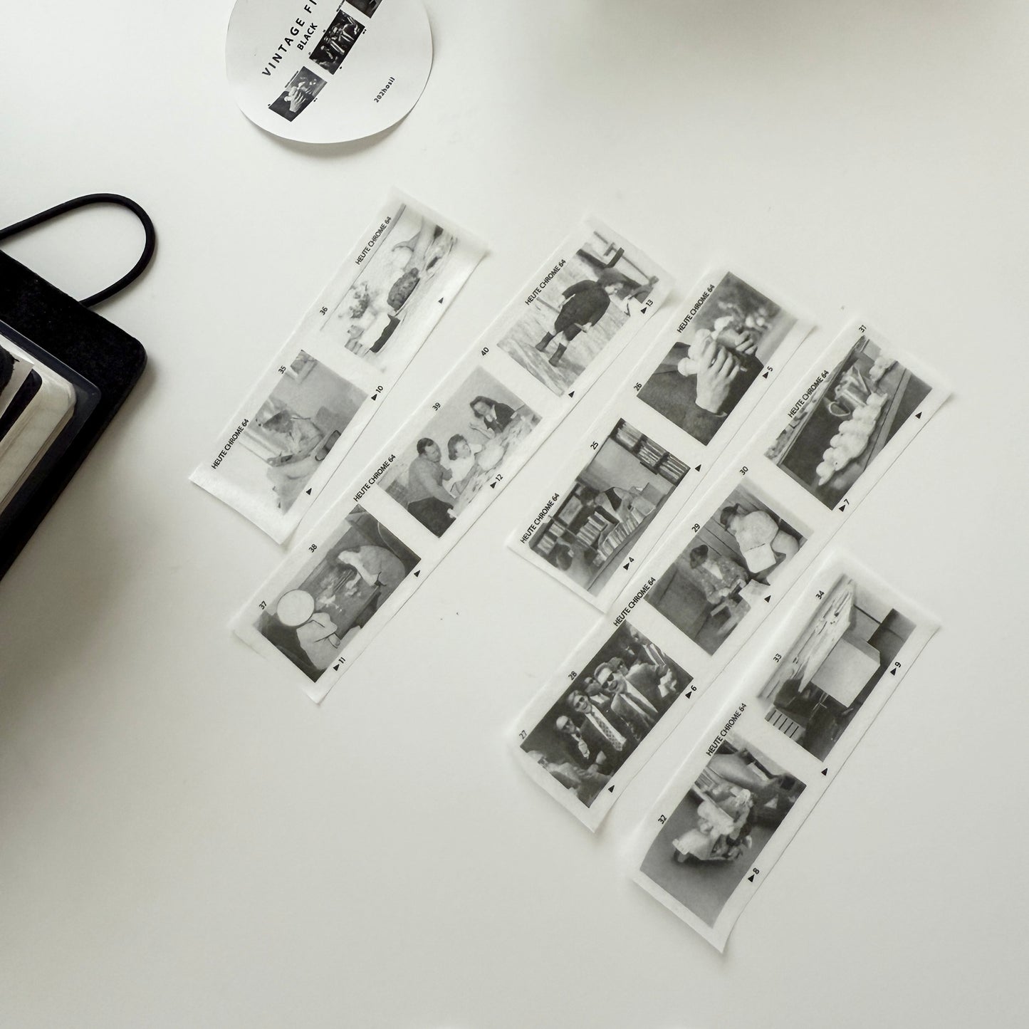 202hosil Vintage Film Masking Tape / Black & White