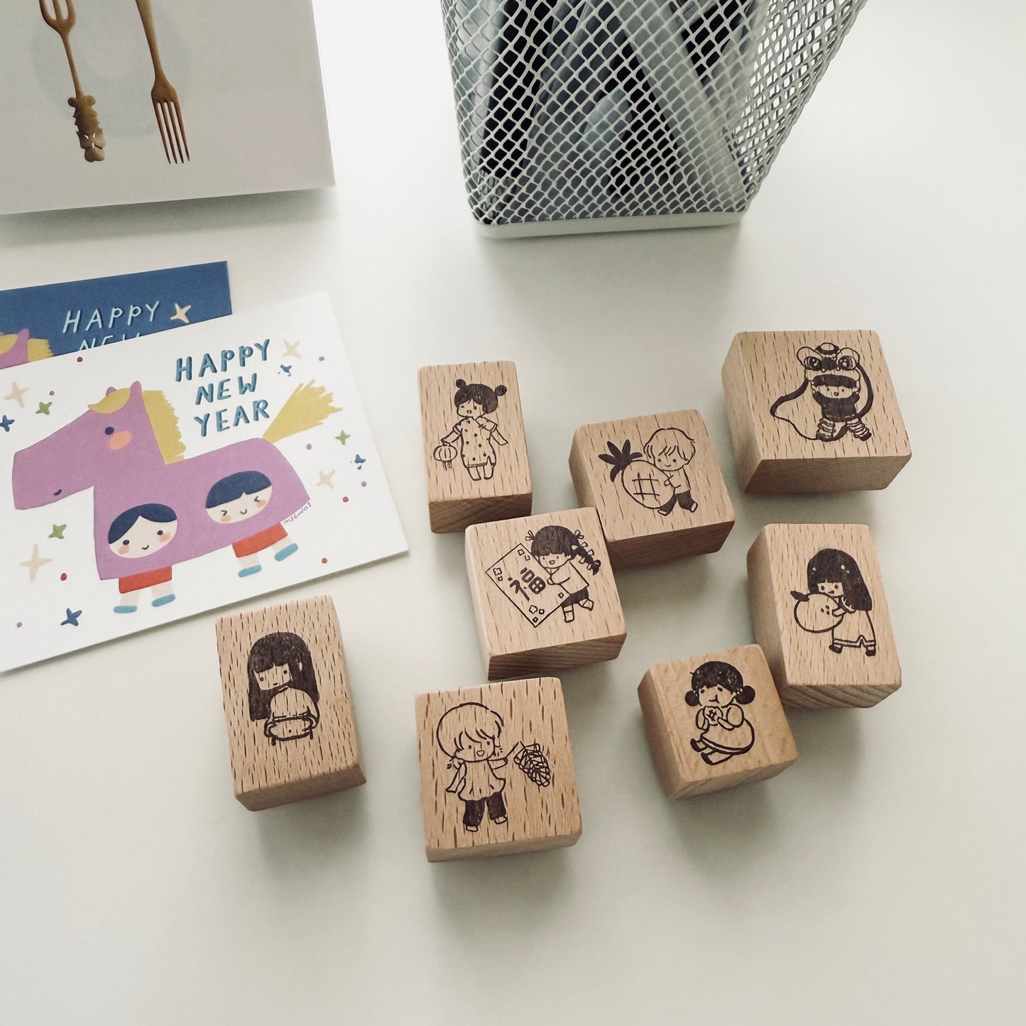 Msbulat New Year Collection Rubber Stamp / 4 Designs