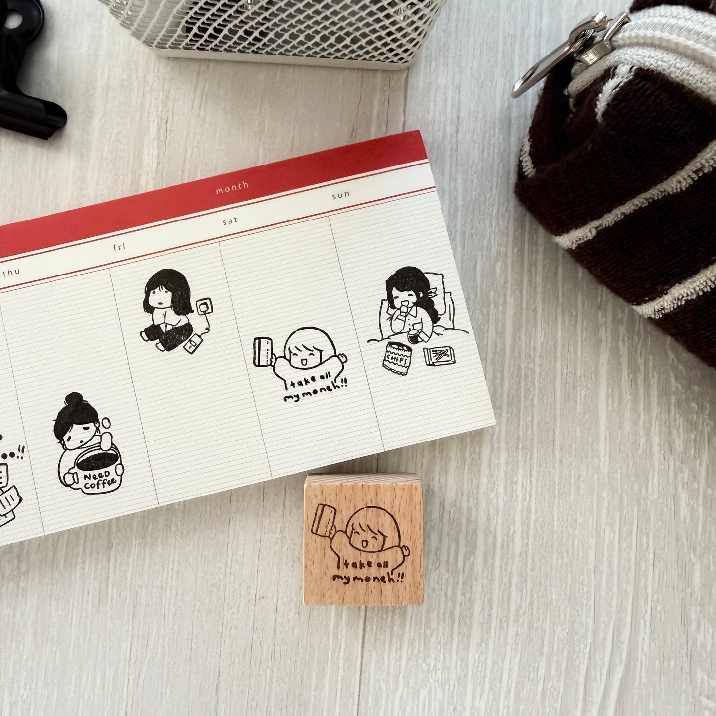 Msbulat 2026 Summer New Rubber Stamp / Take all my moneh!!