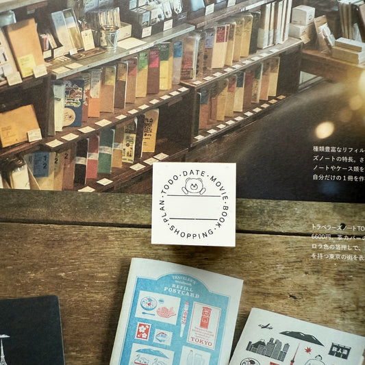 Tomoshop Rubber Stamp Design / Kuma-chan Various Check Circle Stamp