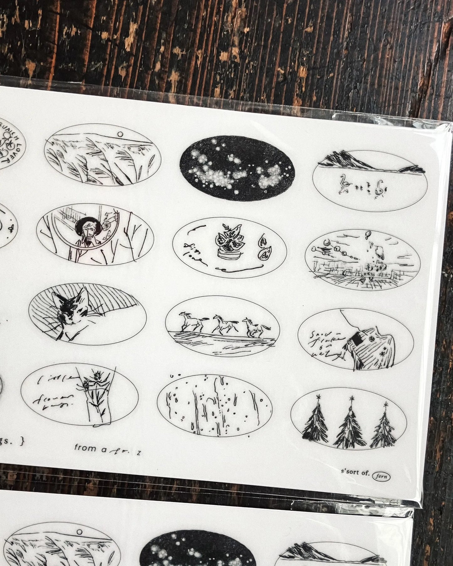 Somesortof.fern Beloved Sketches Transfer Sticker Set