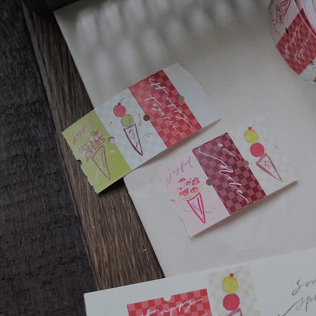 Mr. Eggplants Joyful Time Label Sticker Roll / Ver. 1