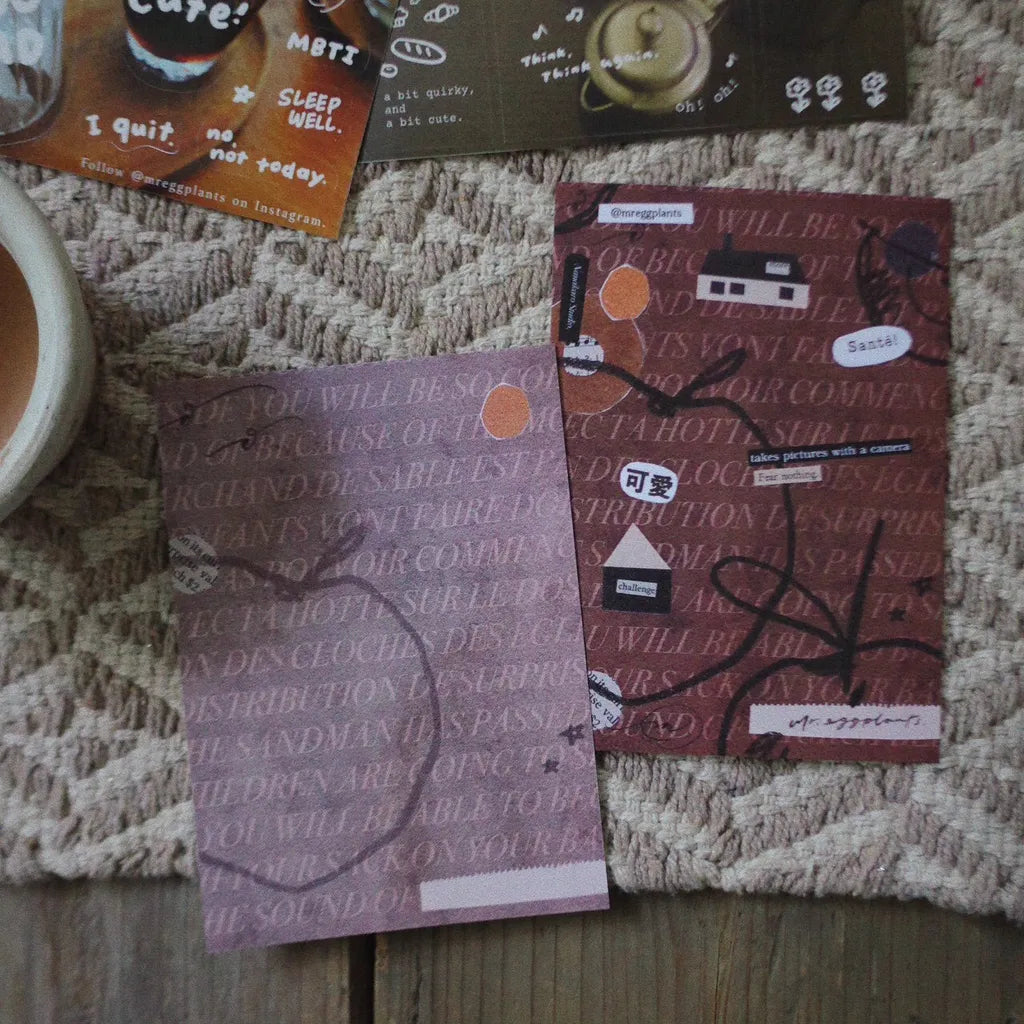 Mr. Eggplants Messy & Ugly Series Sticker + Card Set / 3 Options