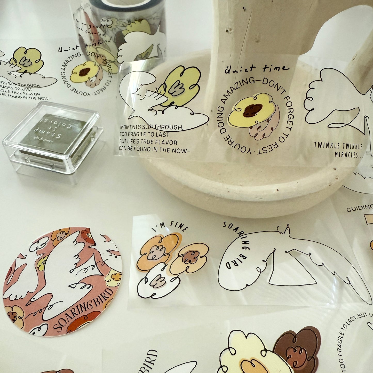 A kind of café Soaring Bird PET Tape