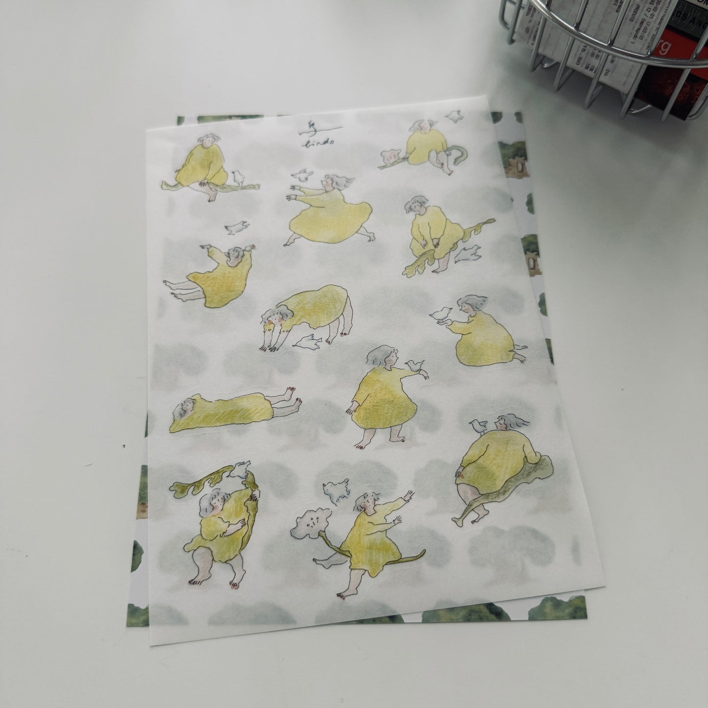 Dodolulu Birds Washi Sticker Sheet