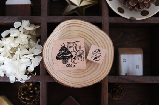 EileenTai.85 2023 Christmas Series COZY HOME Rubber Stamp Set | (A)
