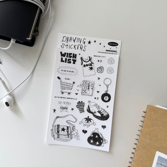 Jeongo Innerside Drawing Sticker // Wish List