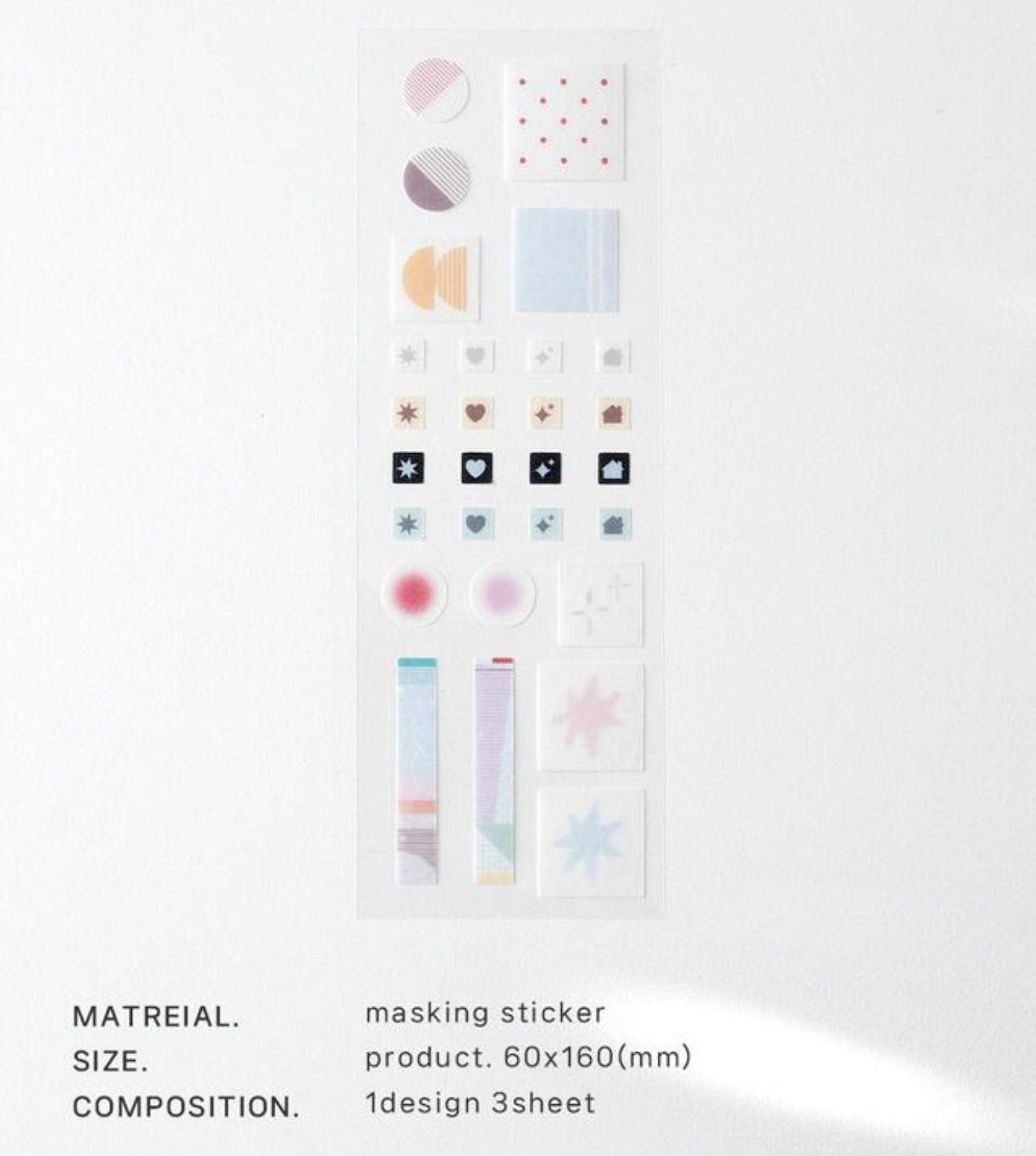 202hosil Piece Washi Sticker Pack