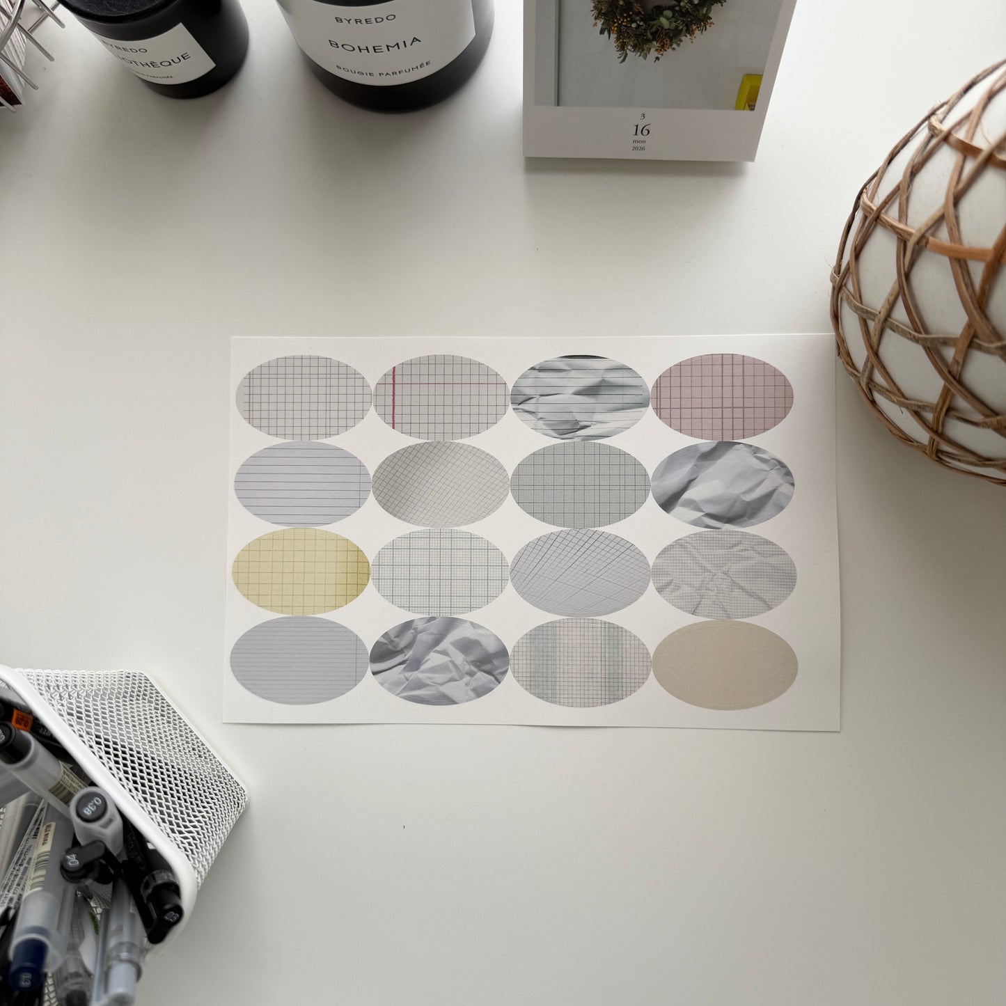 Kmmile Large Texture Paper Sticker Sheet
