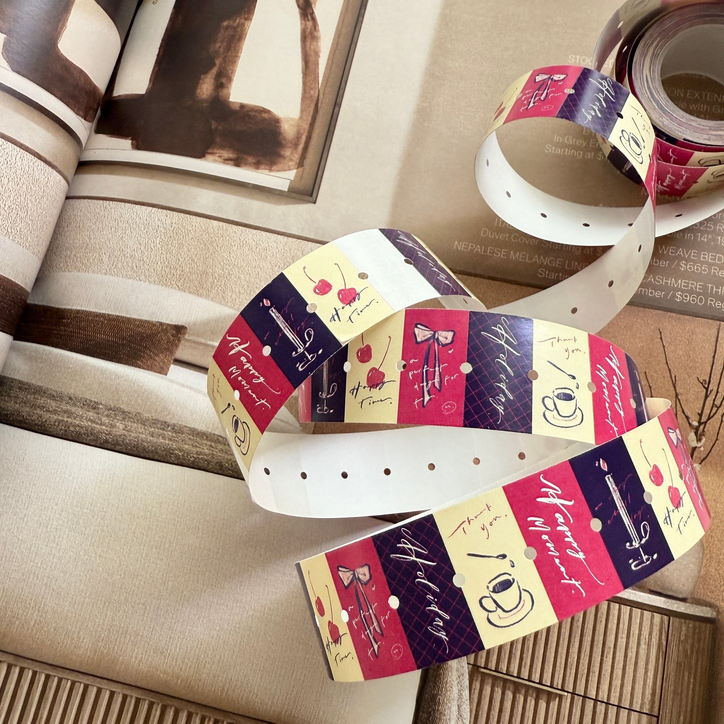 Mr. Eggplants Joyful Time Label Sticker Roll / Ver. 2