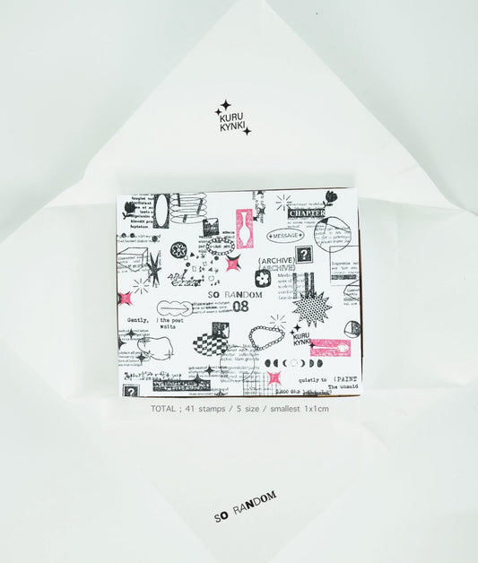 Kurukynki 2025 Summer SO RANDOM Rubber Stamp Set / 9 Options