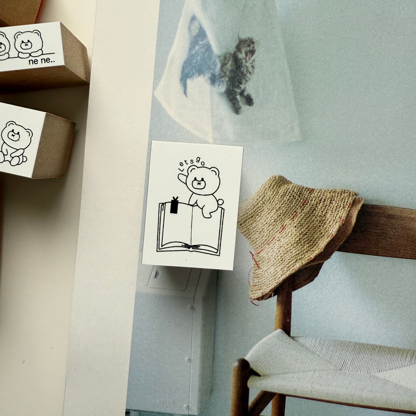 Tomoshop Rubber Stamp Design / Let's Go Kuma-chan