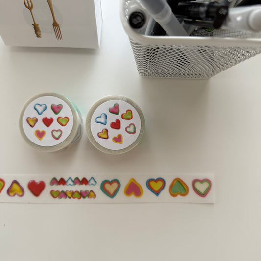 Sosom room Candy Heart Glitter Sticker Roll