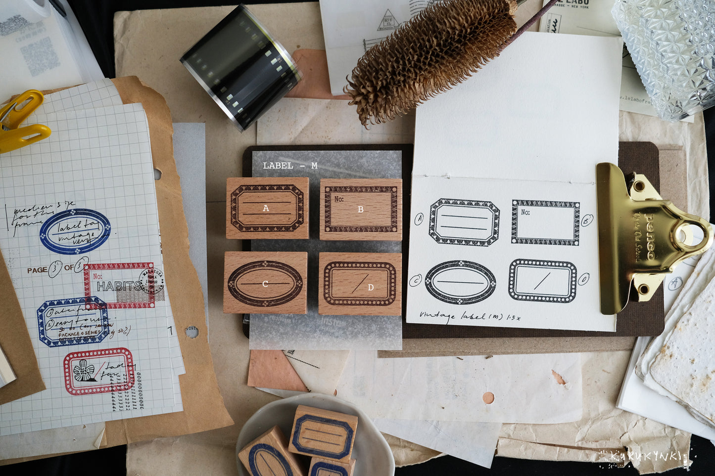 Kurukynki 2023 Label Design Rubber Stamps // M