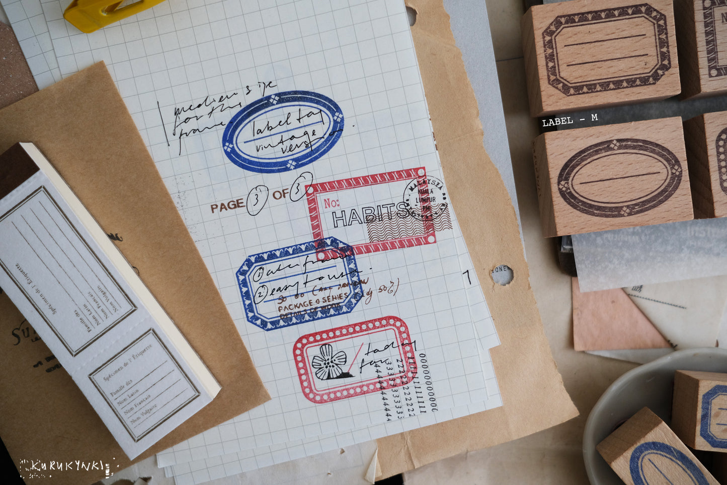 Kurukynki 2023 Label Design Rubber Stamps // M