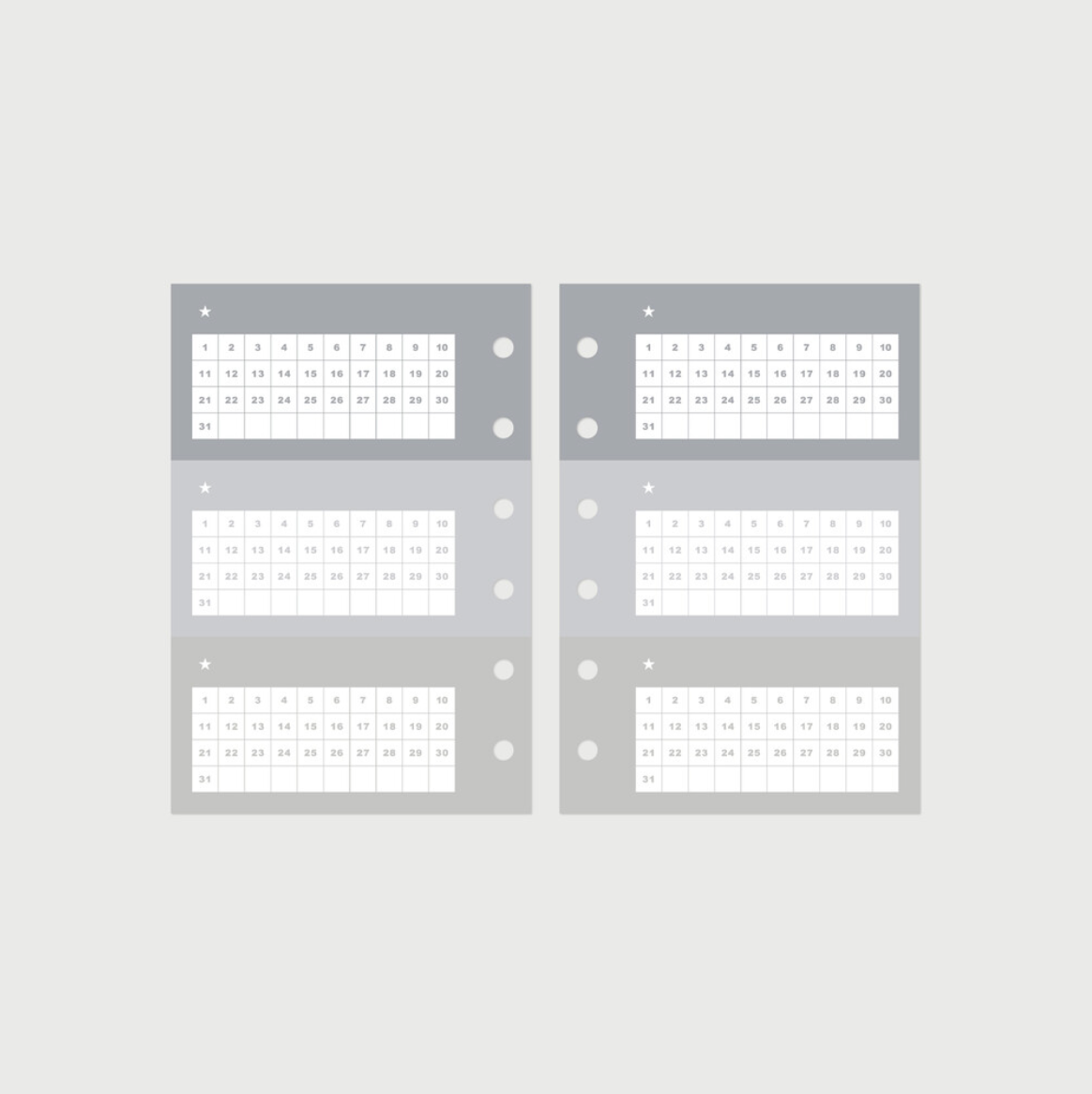 Organize a bit Pocket Size Monthly Tracker Refill