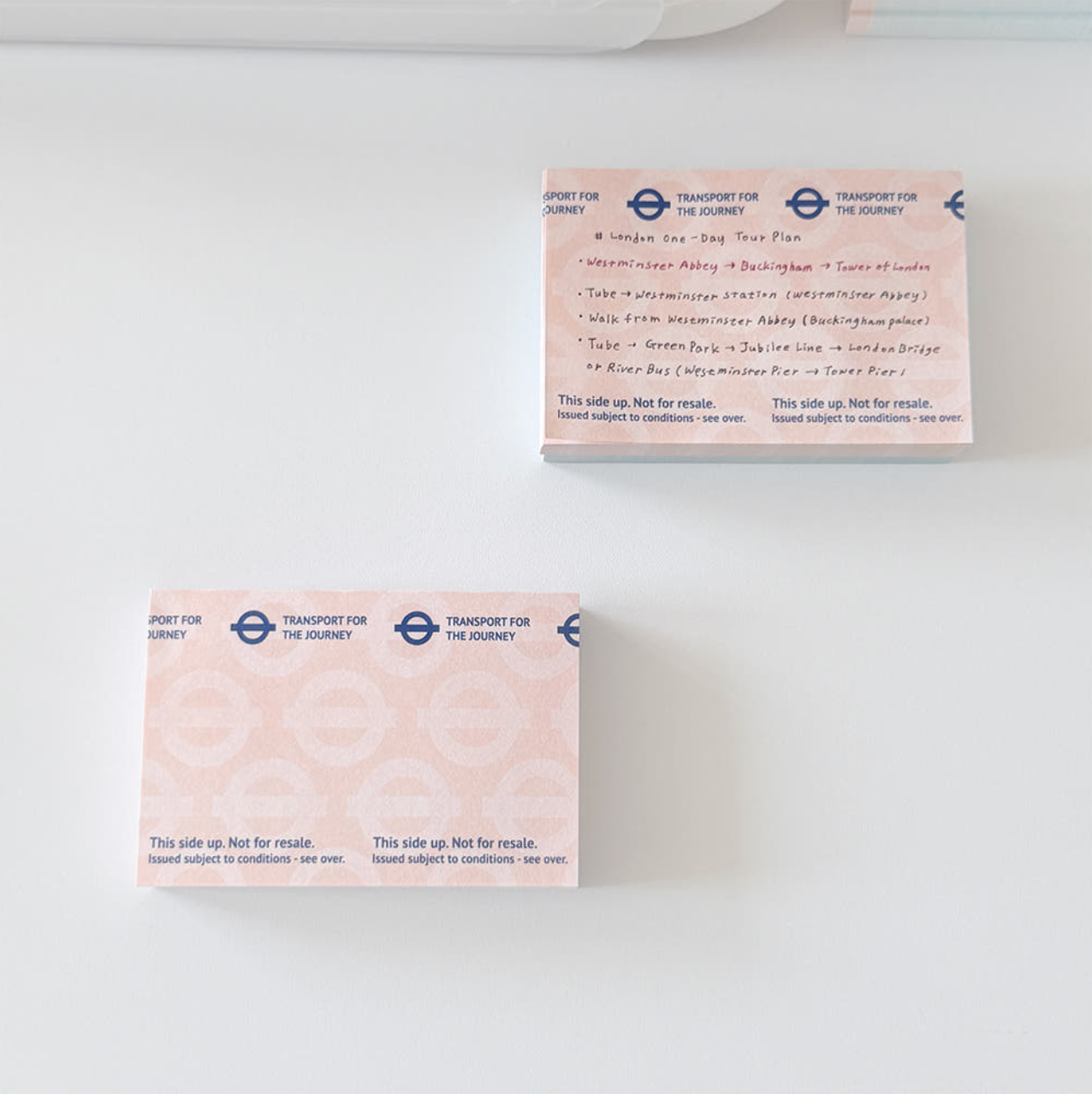 Log Archive Pink Journey Ticket Memo Pad