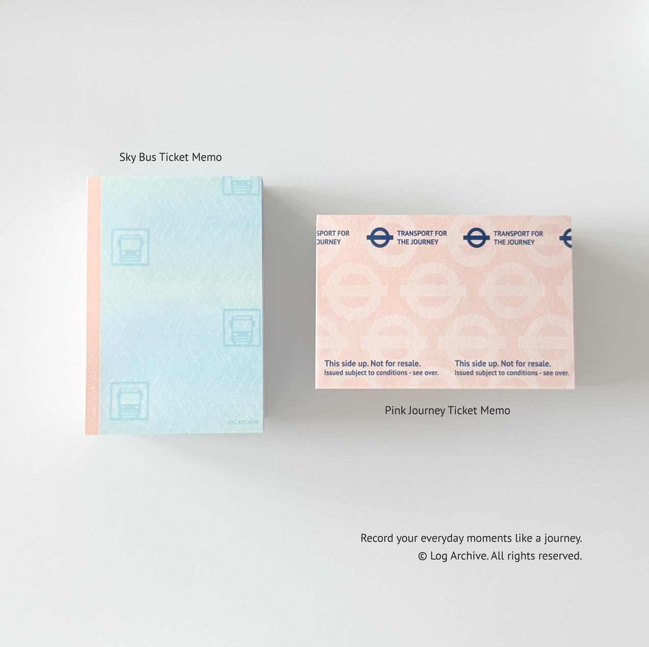 Log Archive Sky Bus Ticket Memo Pad