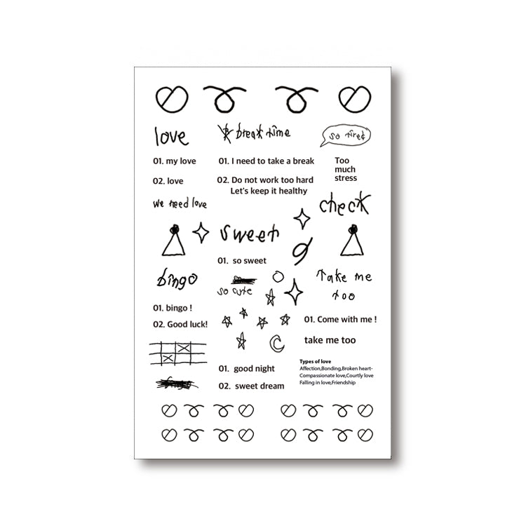 Jeongo Innerside Mini Typo Sticker