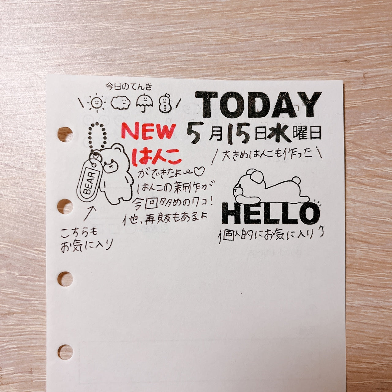 Tomoshop Rubber Stamp Design / Keychain Bear