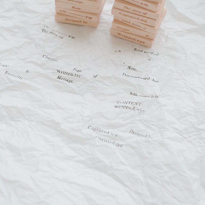 Pooi Chin 9pt Tiny Text Rubber Stamps