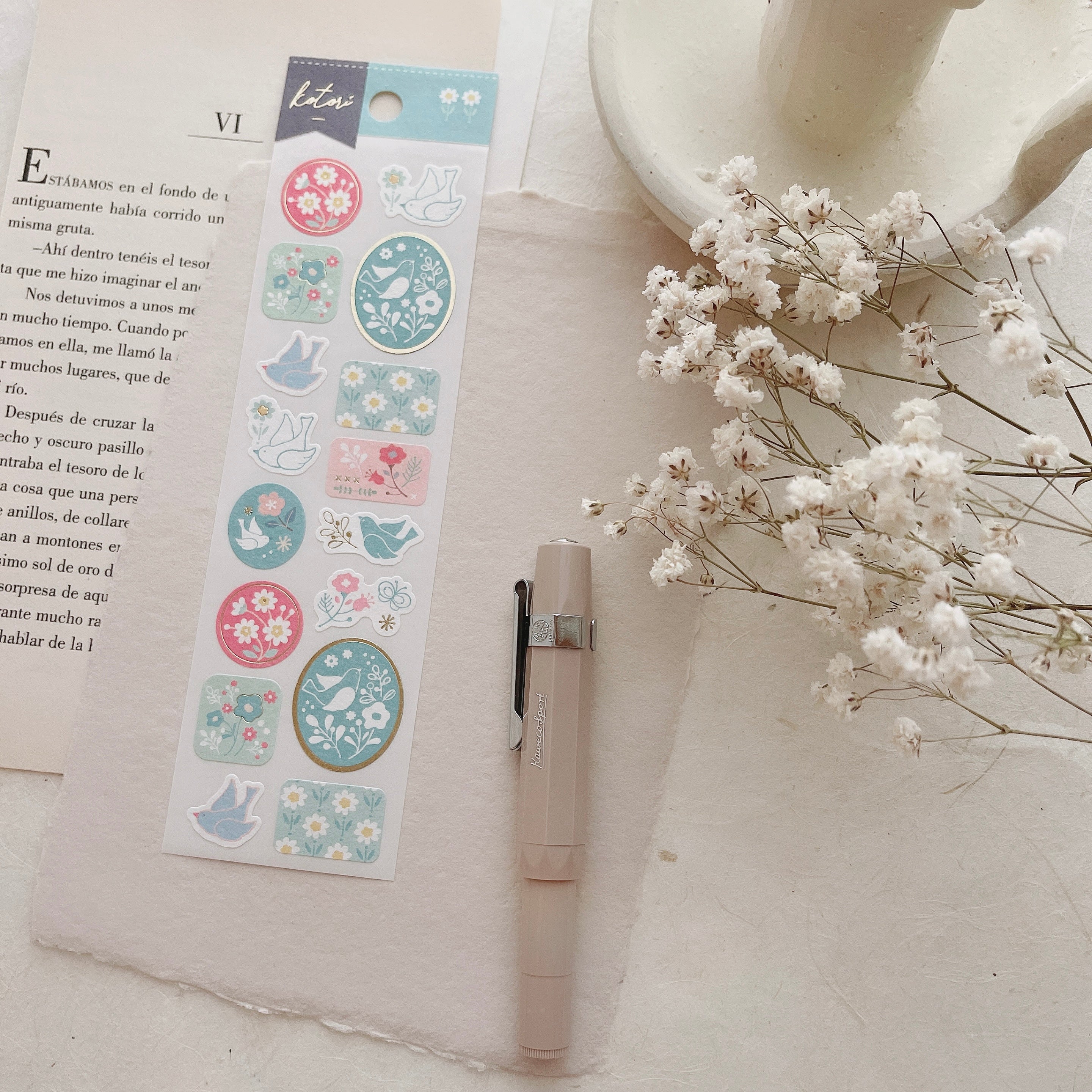 Kotori Sticker Sheet | Daisy Bird – Journal Station