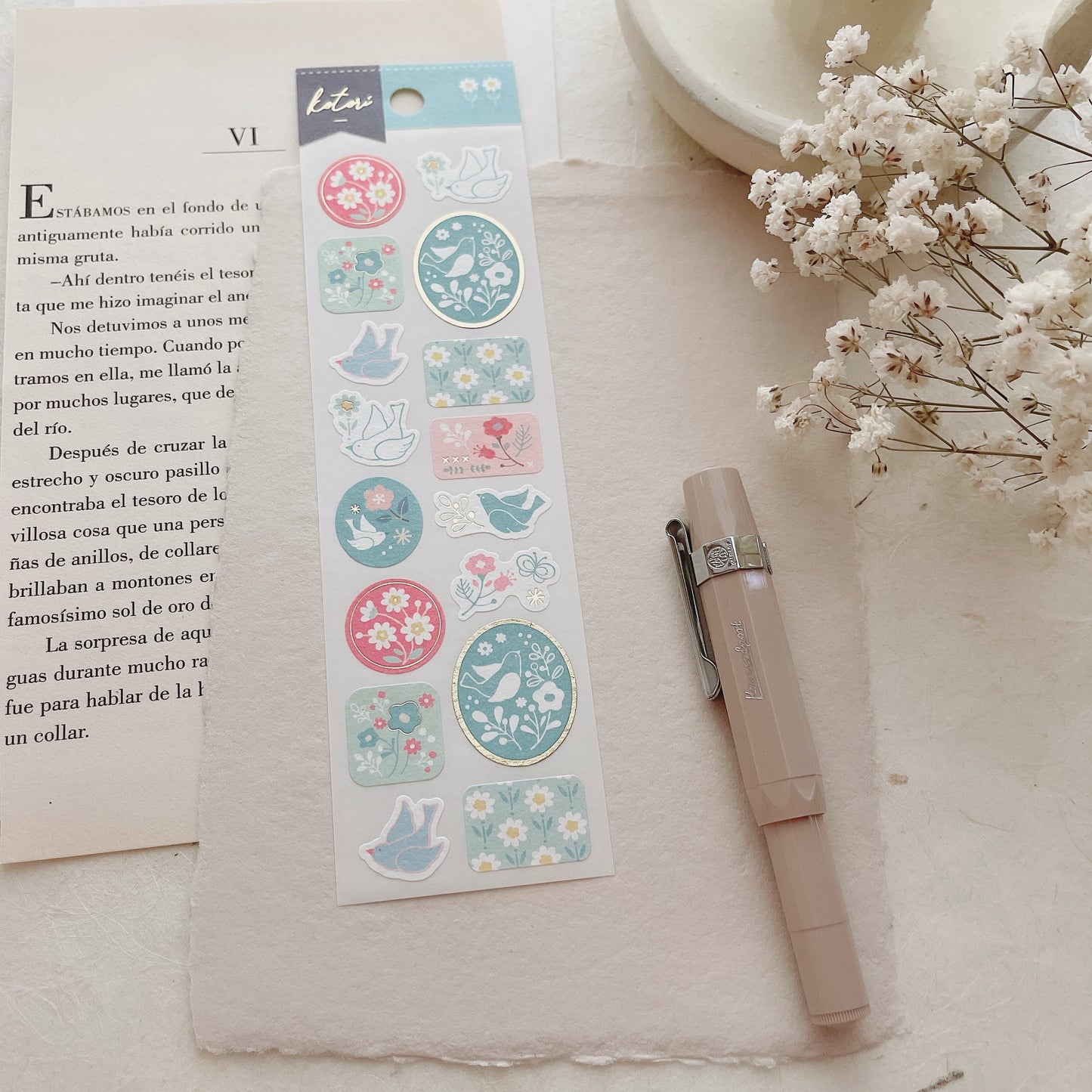 Kotori Sticker Sheet | Daisy Bird