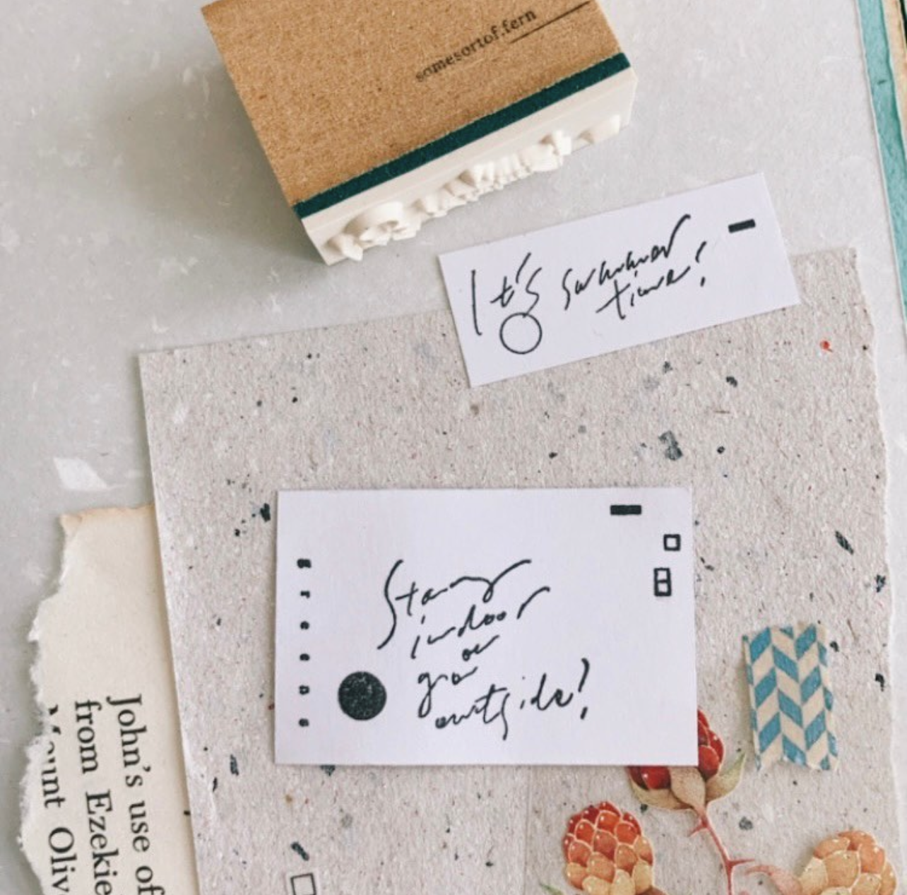 Somesortof.fern It's Summer Time Rubber Stamp