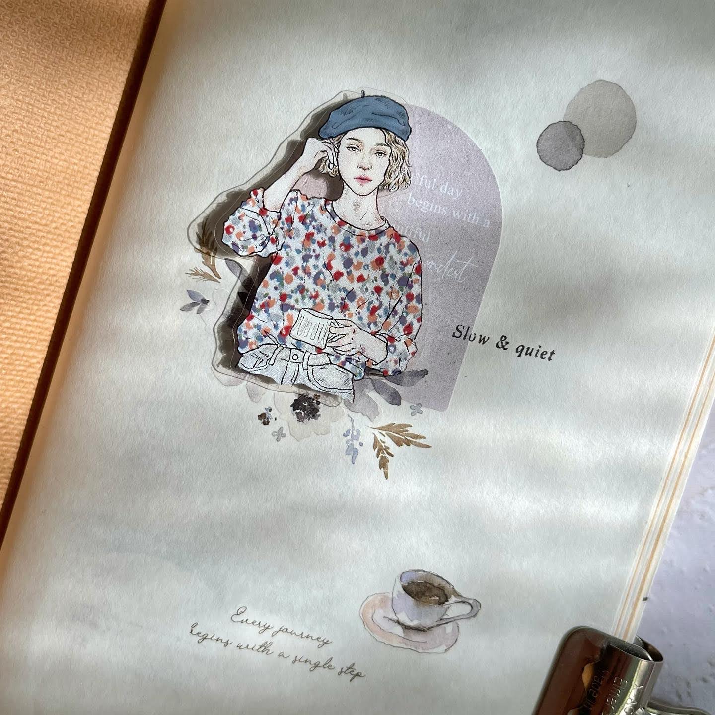 Pion Background Die-cut Paper Tape